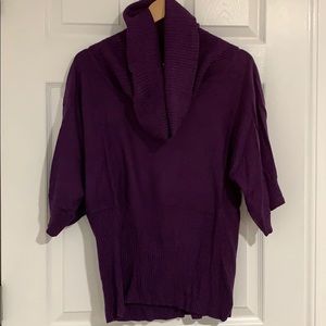 Purple Cowl Neck Sweater